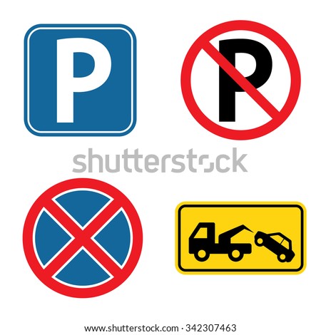 Parking icon set . Vector illustration