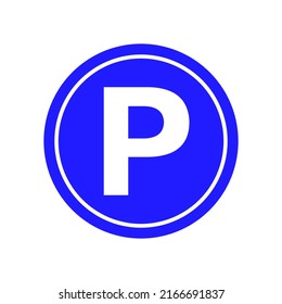 Parking icon for parking sign and bicycle parking sign. Vector.