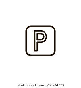 parking icon. sign design