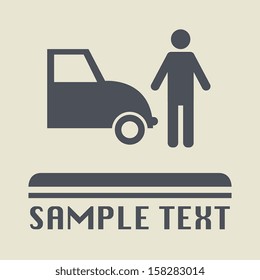 Parking icon or sign, vector illustration