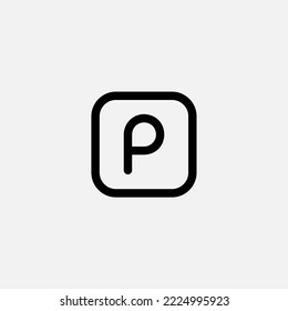 Parking icon sign vector,Symbol, logo illustration for web and mobile