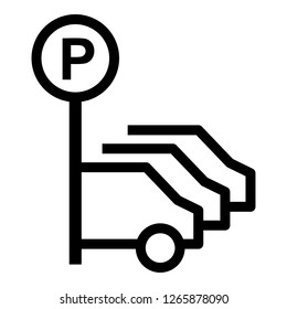 Parking Icon Symbol. Premium Quality Isolated Road Sign Element In Trendy Style. - Vector