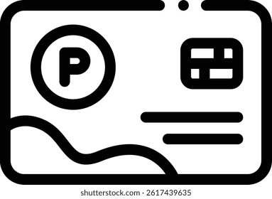 parking lot icon. Thin Linear Style Design Isolated On White Background