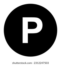 Parksymbol auf transparentem Hintergrund