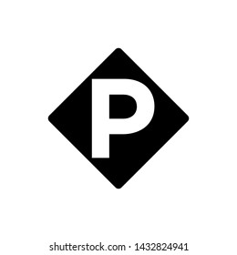 parking icon in trendy flat design