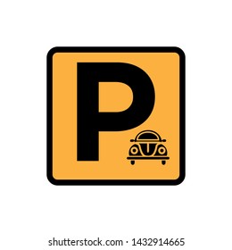 parking icon in trendy flat design