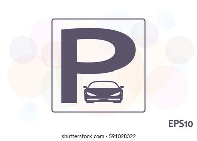 Parking icon vector.