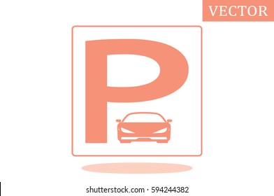 Parking icon vector.