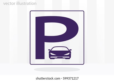 Parking icon vector