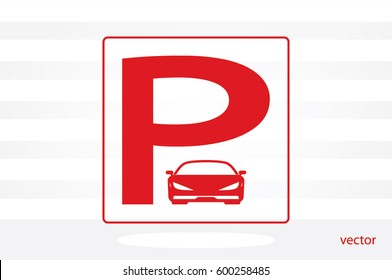 Parking icon vector