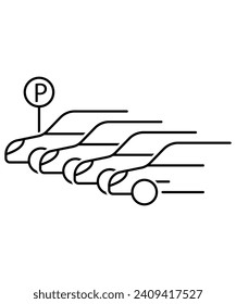 parking icon, vector best line icon.