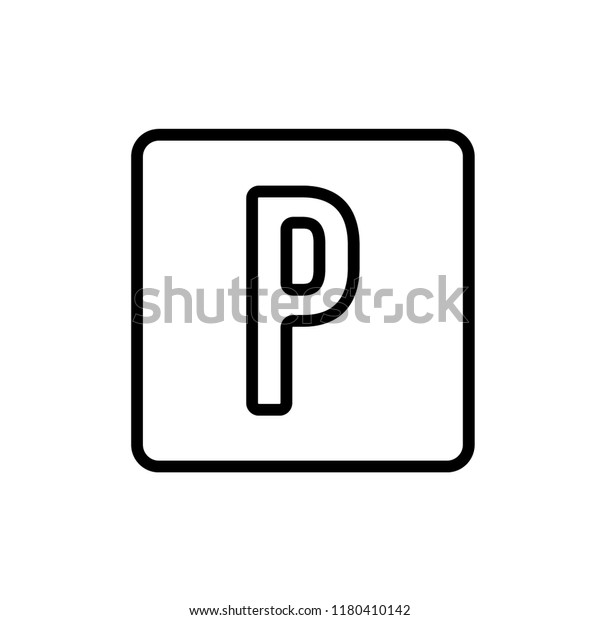 parking icon\
vector design. icon vector line\
style