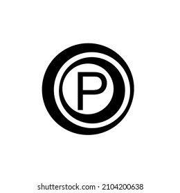 parking icon vector design templates white on background