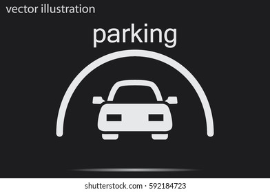 Parking icon vector illustration.
