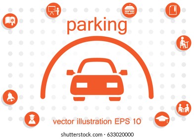 Parking icon vector illustration eps10.