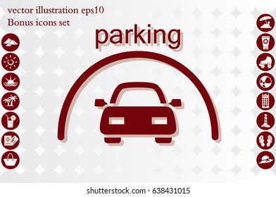Parking icon vector illustration eps10.