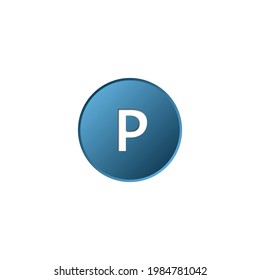 Icono de estacionamiento. Ilustración vectorial para diseño gráfico, Web, UI, aplicación.