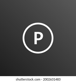 Icono de estacionamiento. Ilustración vectorial para diseño gráfico, Web, UI, aplicación.