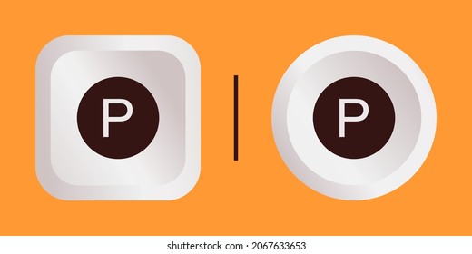 Parking Lot Icon Vector Illustration Template Logo Design Like 3D Square and Round For Your Business it may be a Hotel, Motel, etc with Editable Strokes.