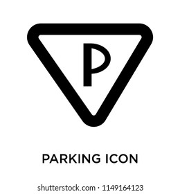 Parking icon vector isolated on white background for your web and mobile app design, Parking logo concept