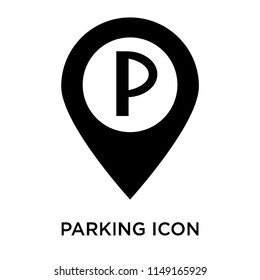 Parking icon vector isolated on white background for your web and mobile app design, Parking logo concept