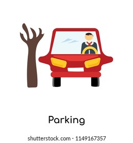 Parking icon vector isolated on white background for your web and mobile app design, Parking logo concept person