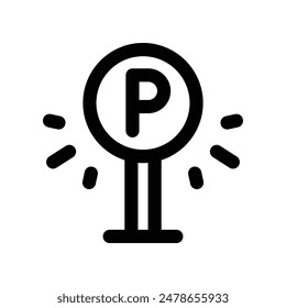 parking icon. vector line icon for your website, mobile, presentation, and logo design.