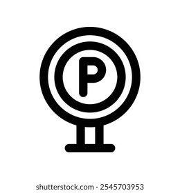 parking icon. vector line icon for your website, mobile, presentation, and logo design.