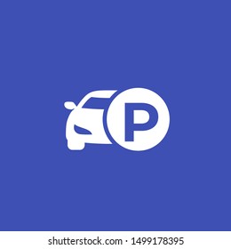 parking lot icon, vector sign