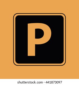 Parking icon vector sign