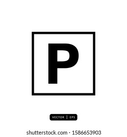 Parking Icon Vector - Sign or Symbol