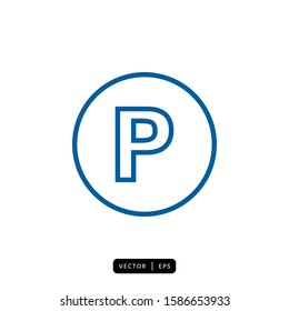Parking Icon Vector - Sign or Symbol
