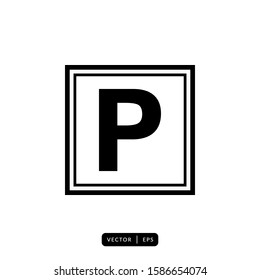 Parking Icon Vector - Sign or Symbol