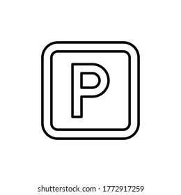 parking icon vector sign symbol