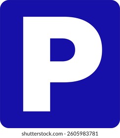 parking lot icon vector. symbol, sign