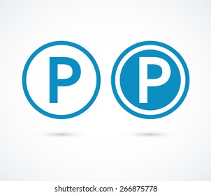 Parking icon. Vector symbols