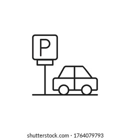 parking icon vetor sign symbol