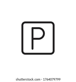 parking icon vetor sign symbol