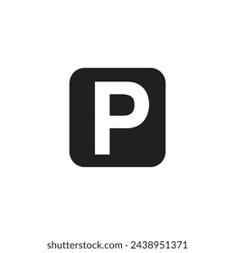 parking icon white background .eps