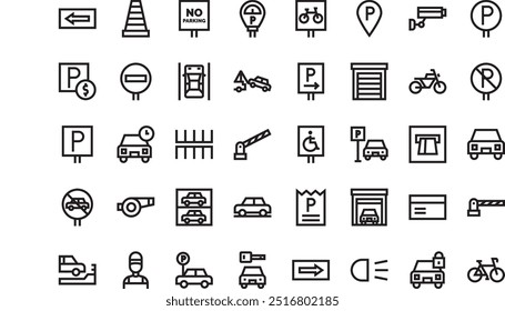 Parking icons High-Quality Vector Icons Collection with Editable Stroke. Ideal for Professional and Creative Projects.