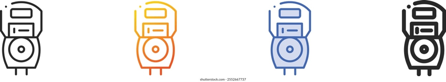 parking icon.Thin Linear, Gradient, Blue Stroke and bold Style Design Isolated On White Background