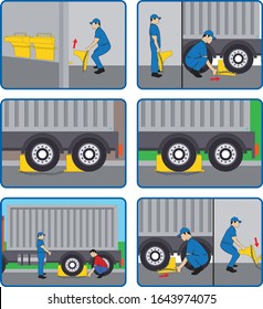 instrucciones de estacionamiento Tráfico del neumático de parada del muelle de coche