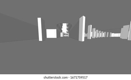 
Parking interior in graphic design