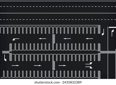 Parking lot isolated. vector illustration