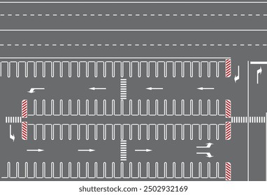 Parking lot isolated. vector illustration