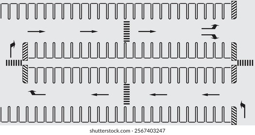 Parking lot isolated. vector illustration