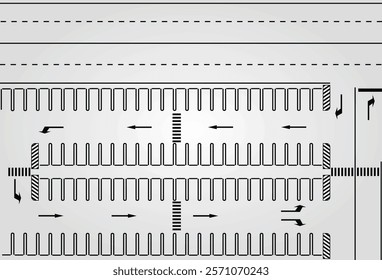 Parking lot isolated. vector illustration