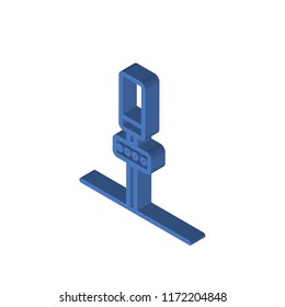 Parking isometric left top view 3D icon