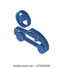 Parking isometric left top view 3D icon
