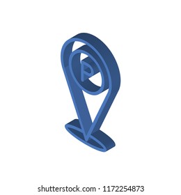 Parking isometric left top view 3D icon